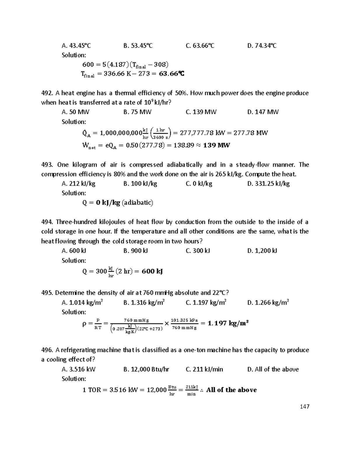 BLUE-BOOK-74 - n/a - 147 A. 43°C B. 53°C C. 63°C D. 74°C Solution ...