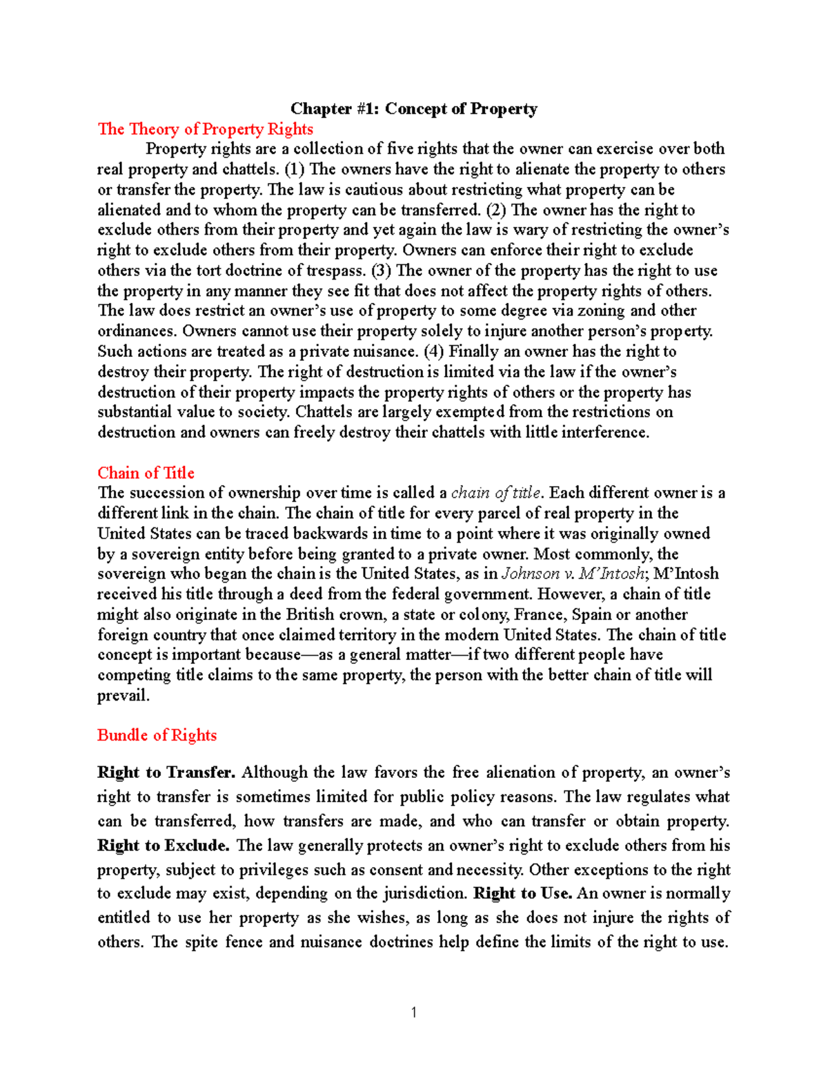 Property Law Canned Answers2 LAW 826 University of Kansas Studocu