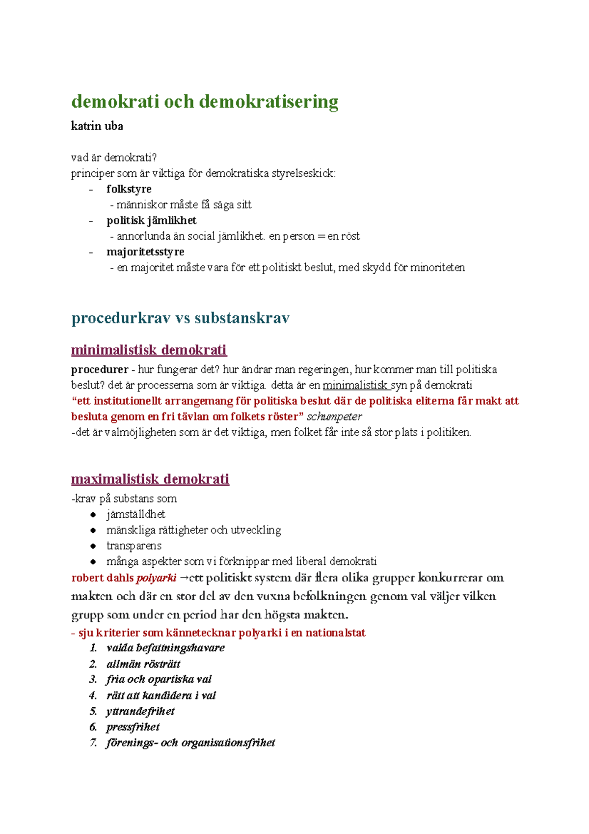 Demokrati Och Demokratisering - Demokrati Och Demokratisering Katrin ...