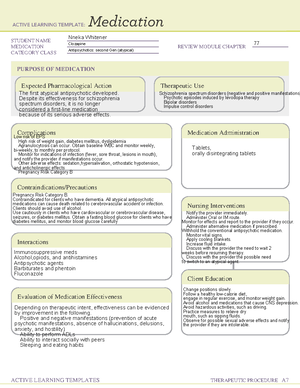 Ati Med Captopril - STUDENT NAME MEDICATION REVIEW MODULE CHAPTER ...