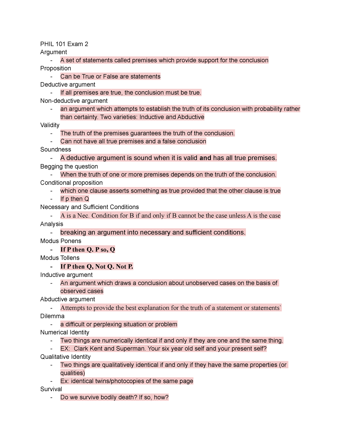 PHIL 101 Exam 2 - Robert English Phil 101 Possible Answer Key For Exam ...