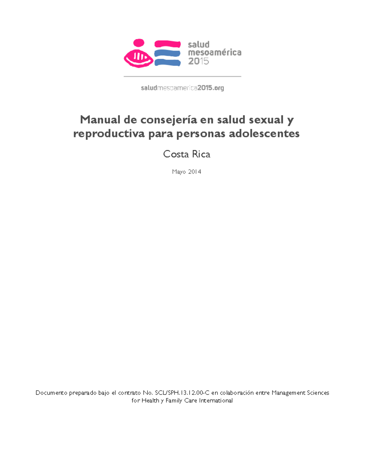 Manual De Consejer A En Salud Sexual Y Reproductiva Para Personas Adolescentes Costa Rica