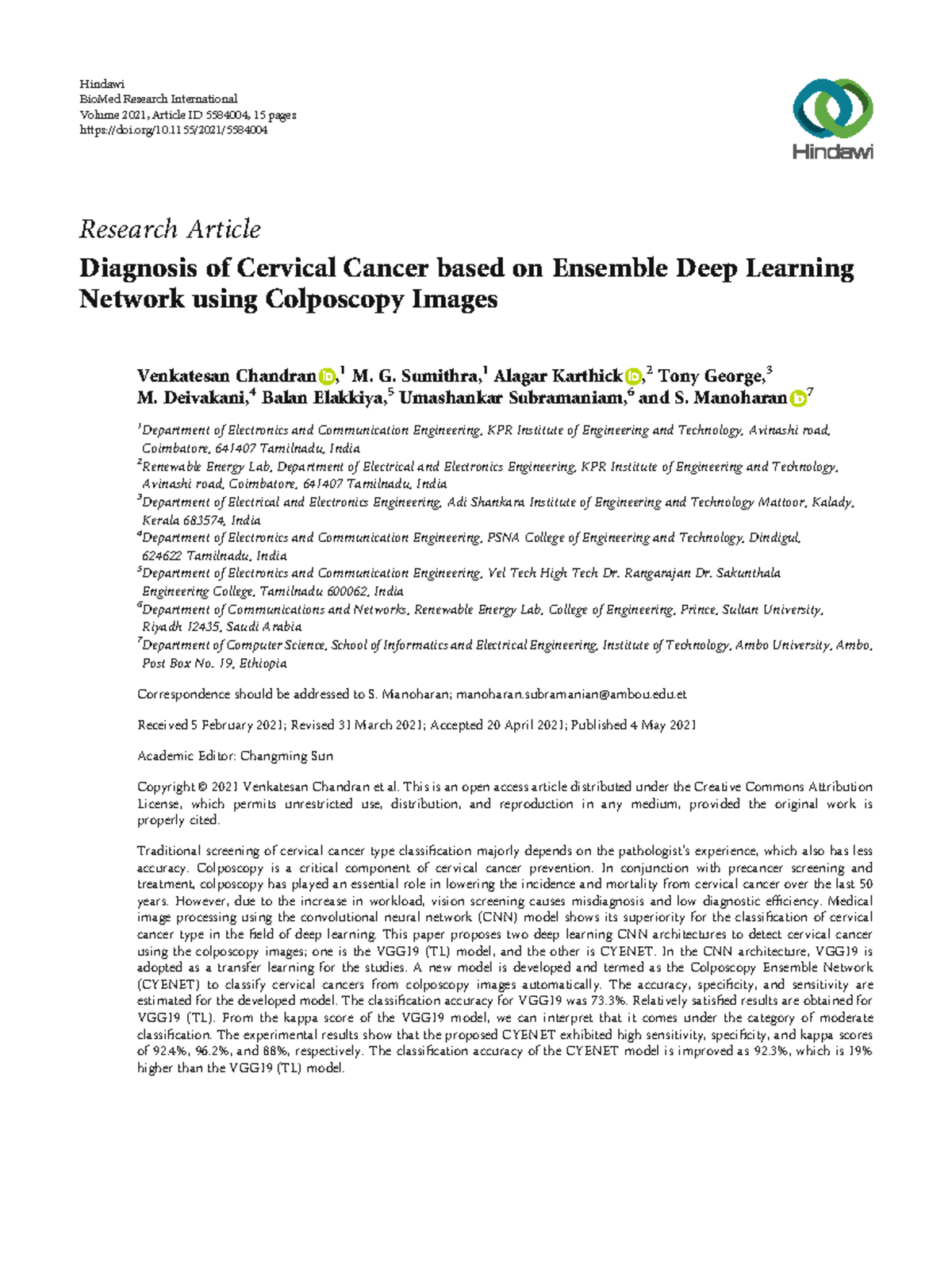 11 - IEEE paper on Cervical Cancer detection using Machine learning and ...