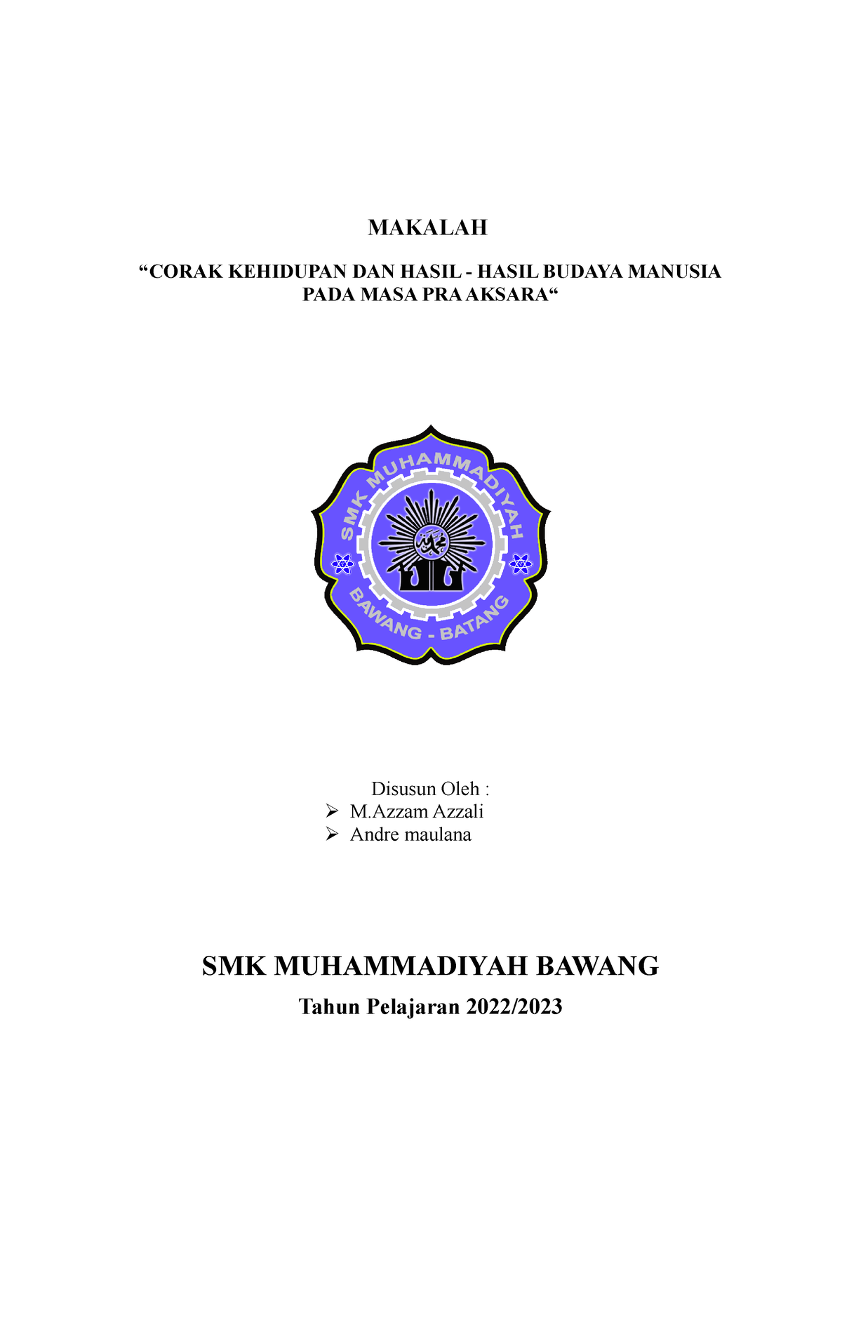 Masa Berburu Dan Mengumpulkan Makanan Tingkat Sederhana - MAKALAH ...