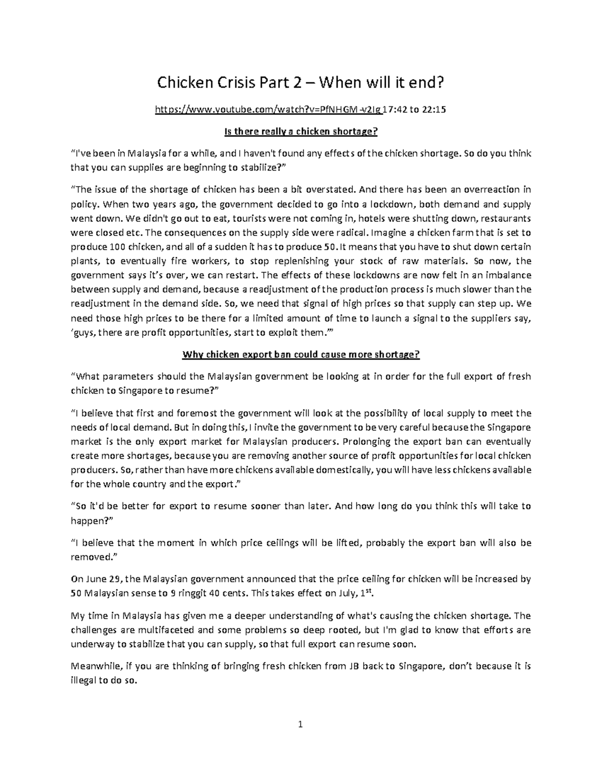 Tutorial+2+-+Video+Transcription+-Chicken+Crisis+Part+2 - 1 Chicken ...