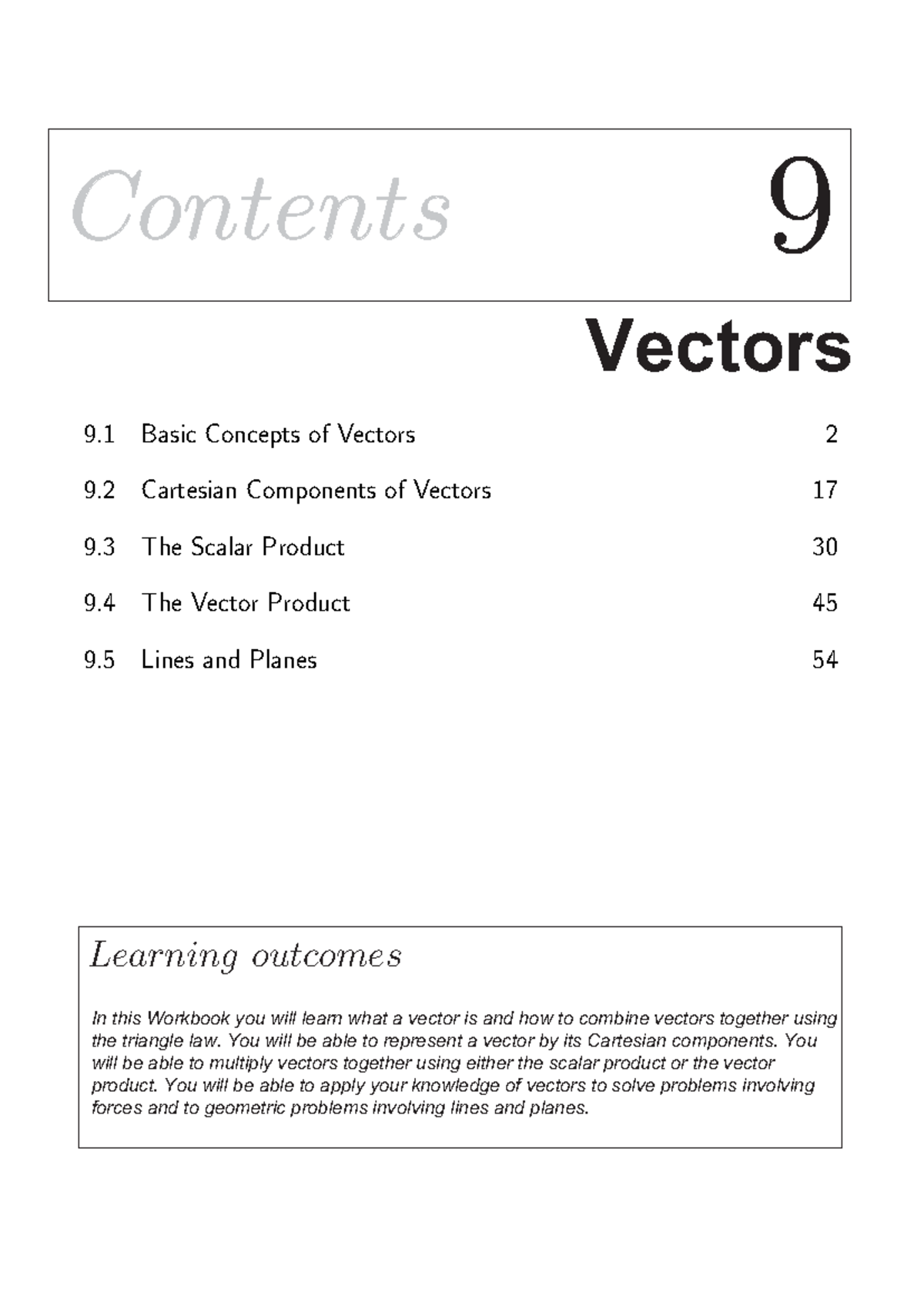 Scarlar&Vector Basic 4 - ContentsContents 99 Vectors ####### 9 Basic ...