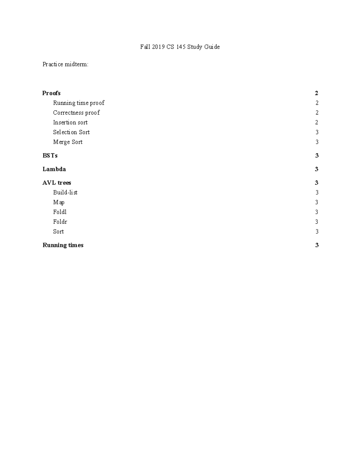 Cs145 Midterm Studyguide No Studocu