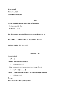 Discrete Structures Quiz 1-2 Answers - CS 381 - Discrete Structures ...