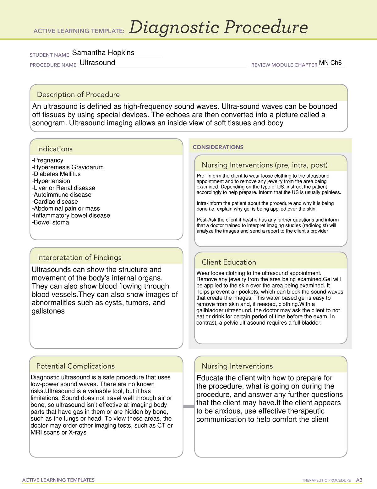 ATI Templates Medication and Diagnostic - ACTIVE LEARNING TEMPLATES ...