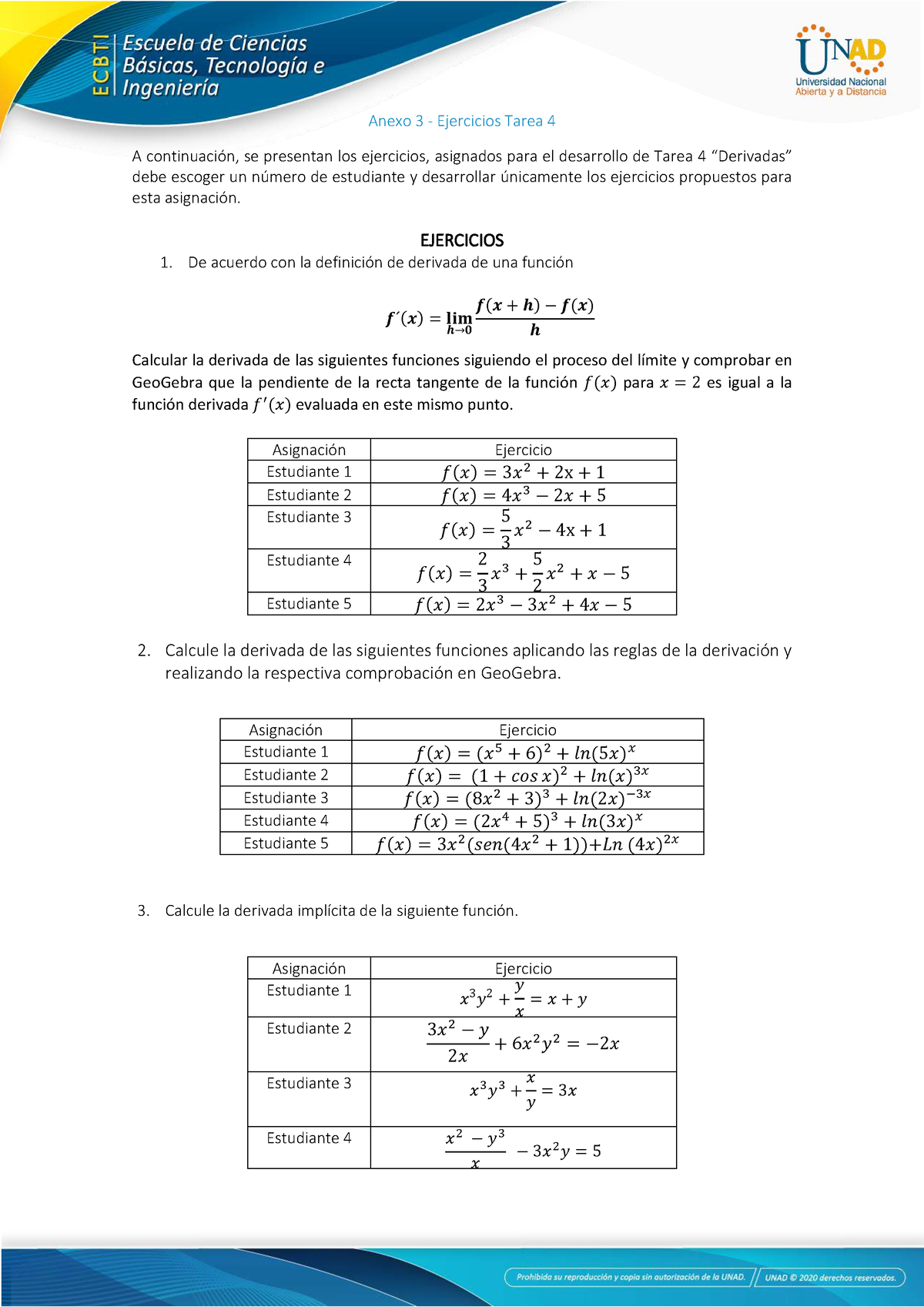 Anexo 3 - Ejercicios Tarea 4 - Anexo 3 - Ejercicios Tarea 4 A ...