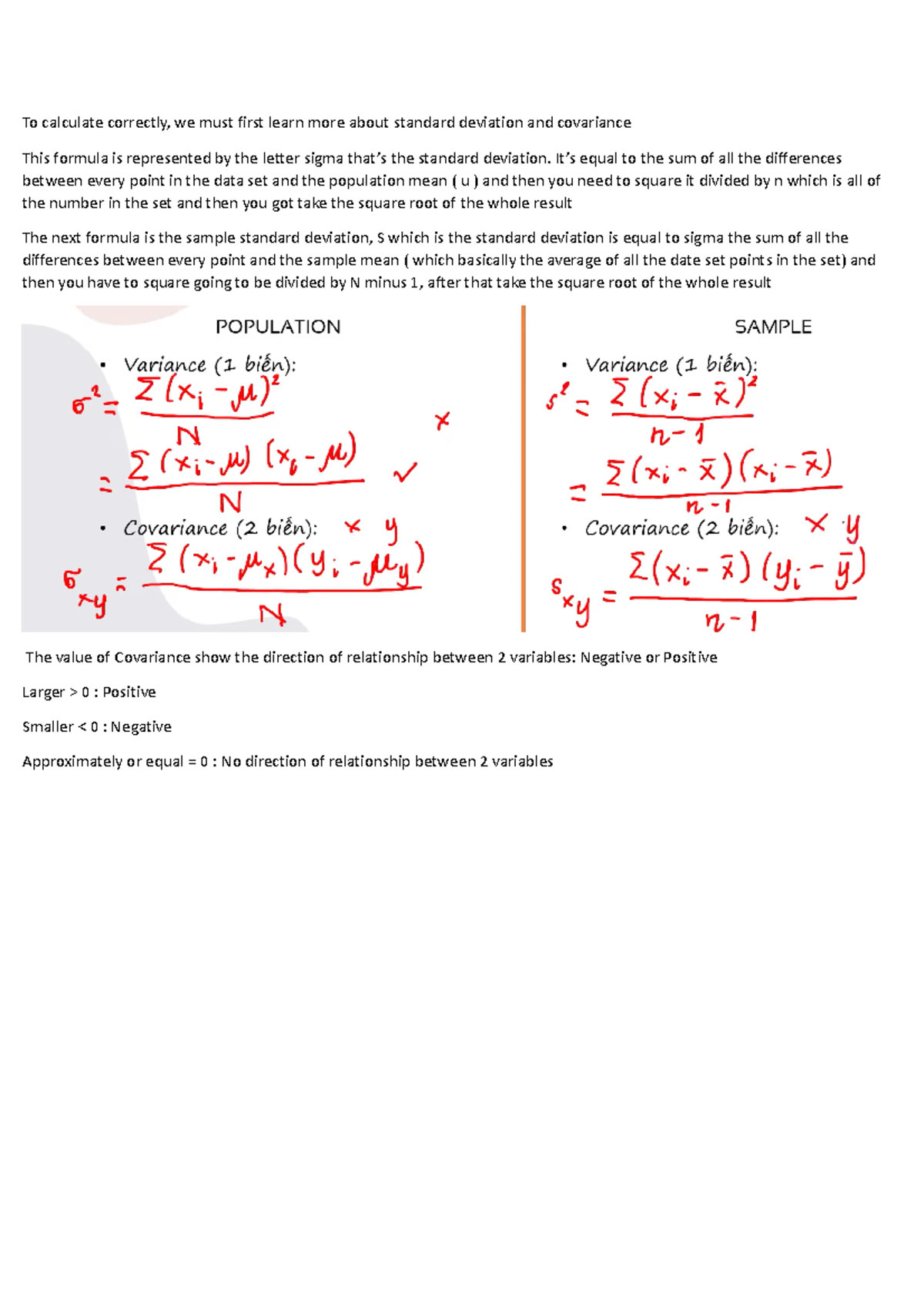 To calculate correctly It’s equal to the sum of all the differences