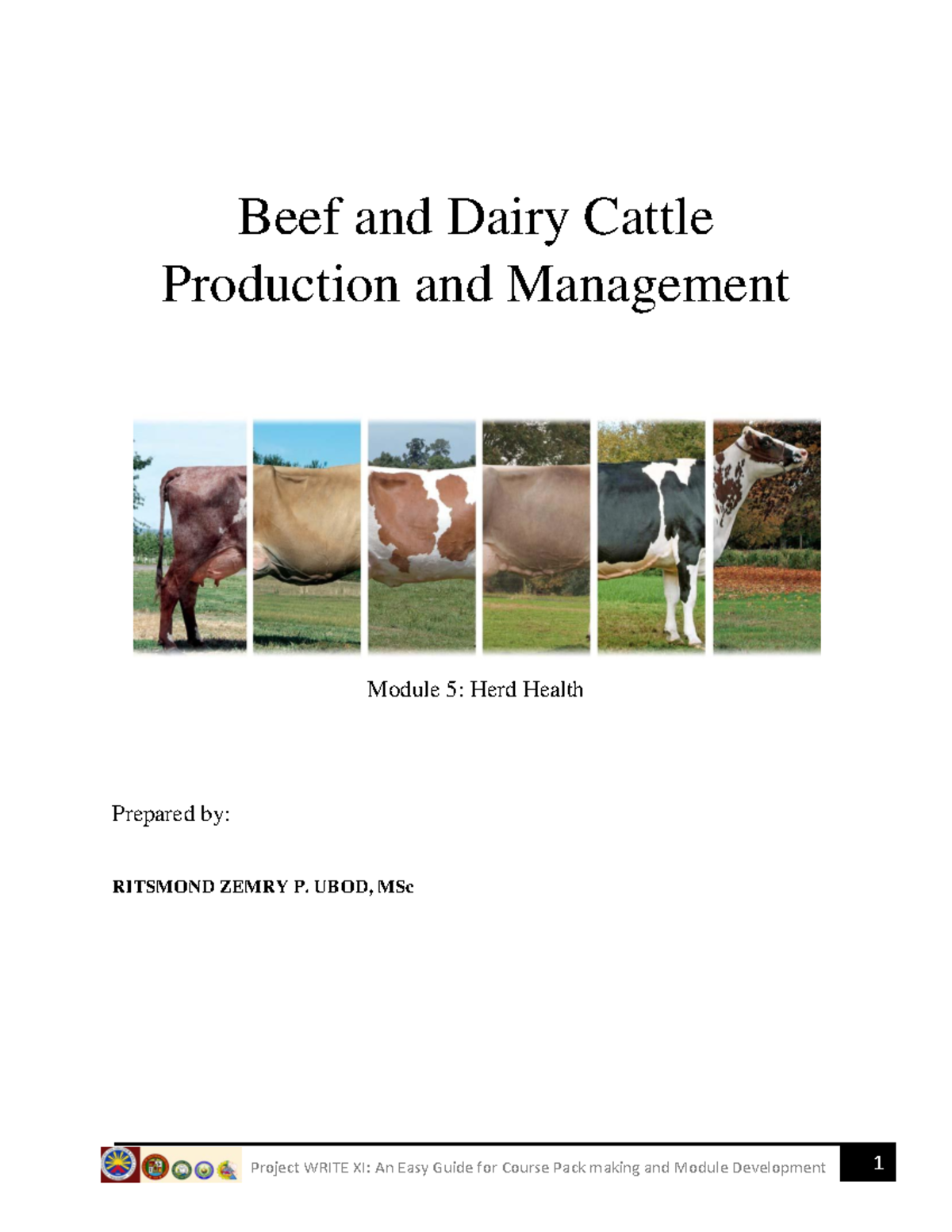 Module5 HerdHealthconverted Beef and Dairy Cattle Production and Management Module 5 Herd