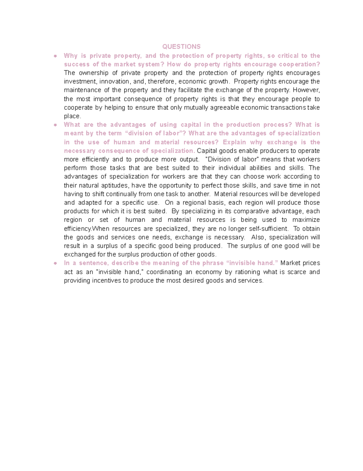 macroeconomics-ch2-questions-questions-why-is-private-property-and