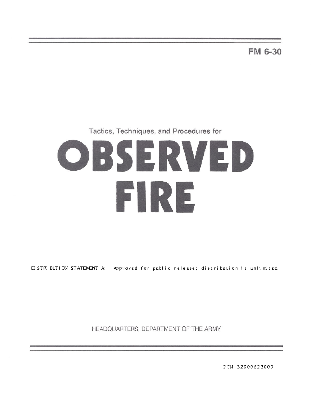 FM 6-30 Observed Fire - JFO - Zarządzanie jakością - PRz - Studocu