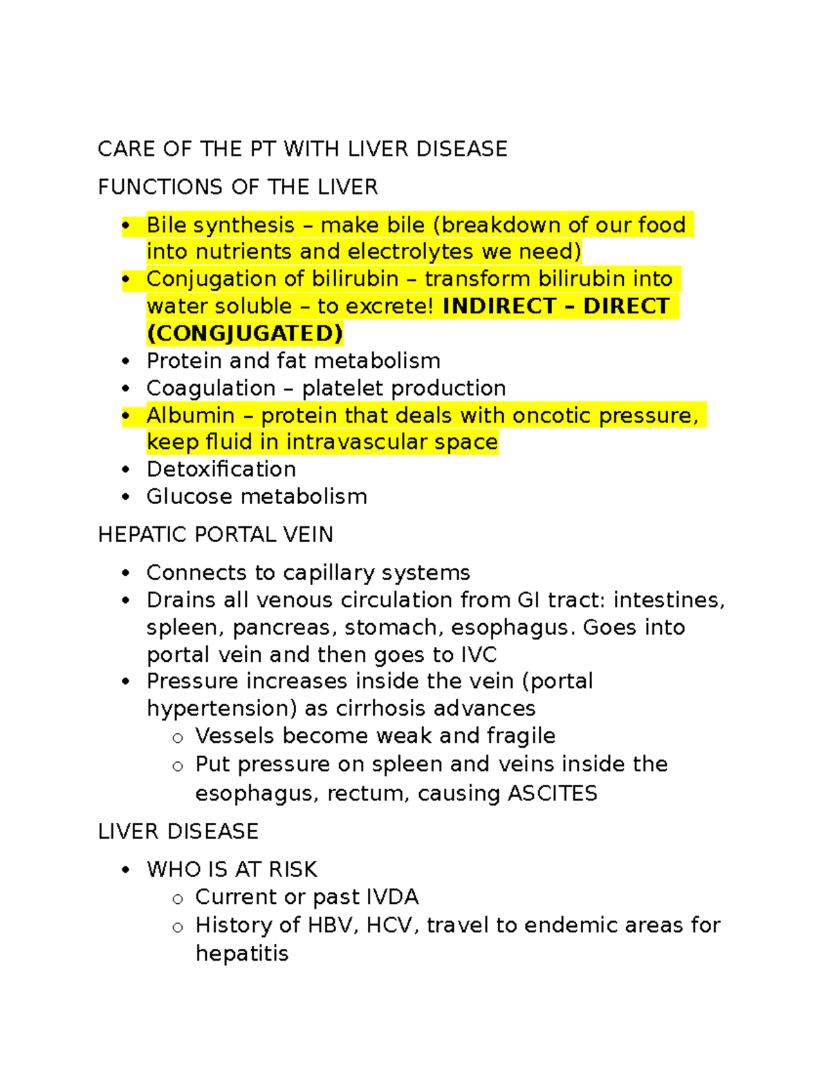 liver-disease-study-guide-and-lecture-notes-care-of-the-pt-with-liver