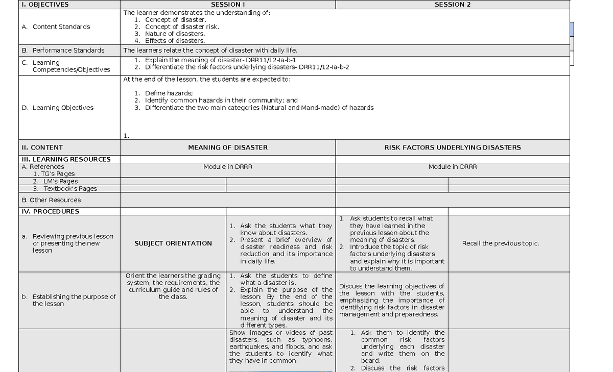 Dll drrr quarter 1 week 1 - DAILY LESSON LOG Department of Education ...