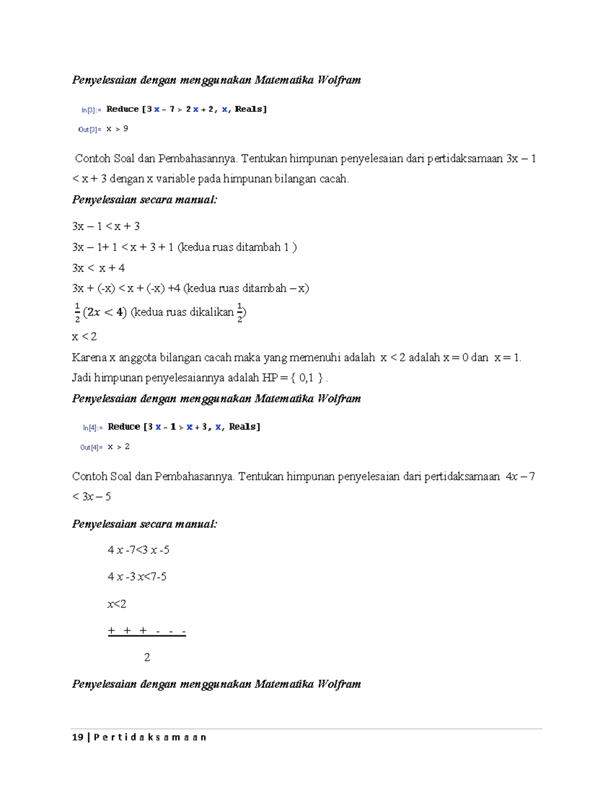 Penyelesaian Dengan Menggunakan Matematika Wolfram - Tentukan Himpunan ...