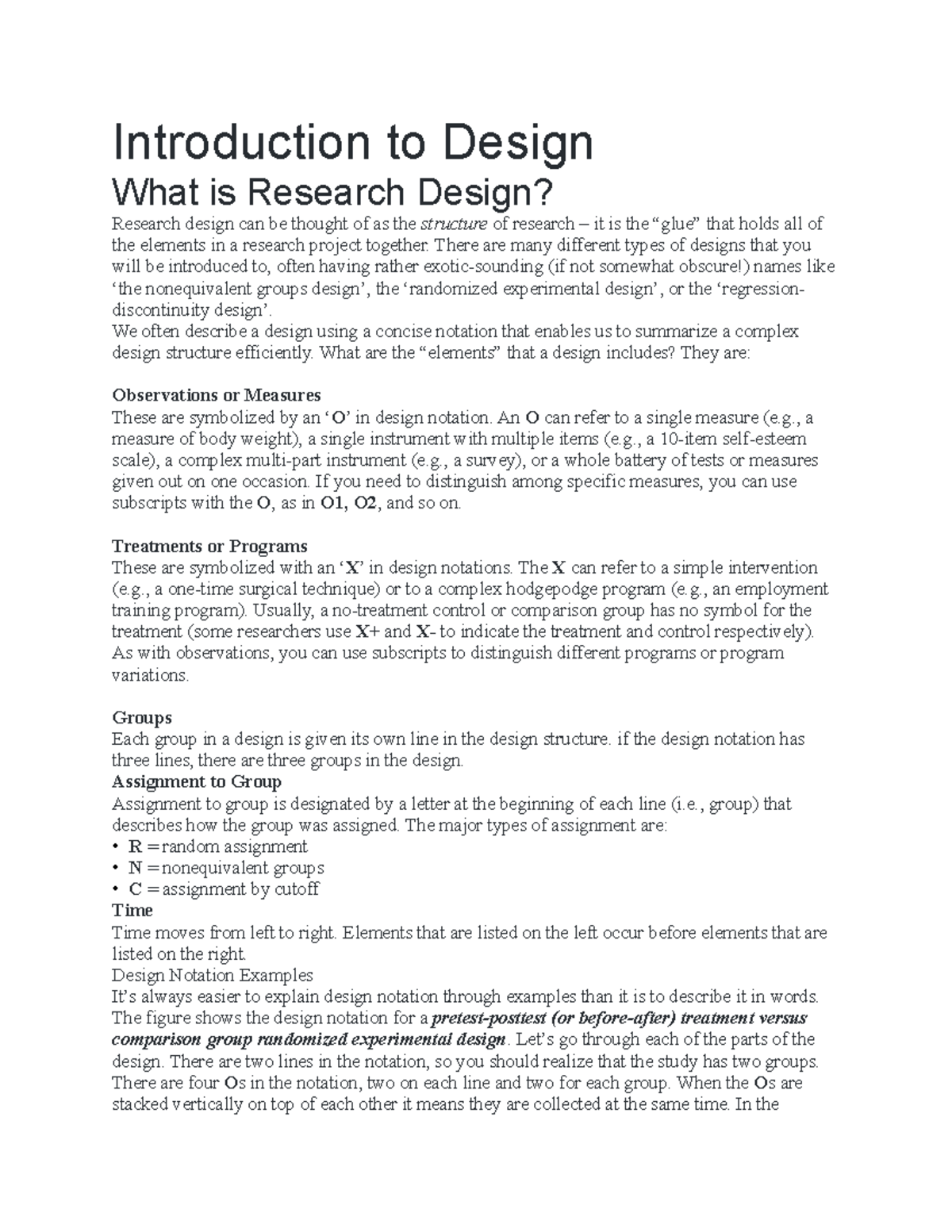 introduction about research design