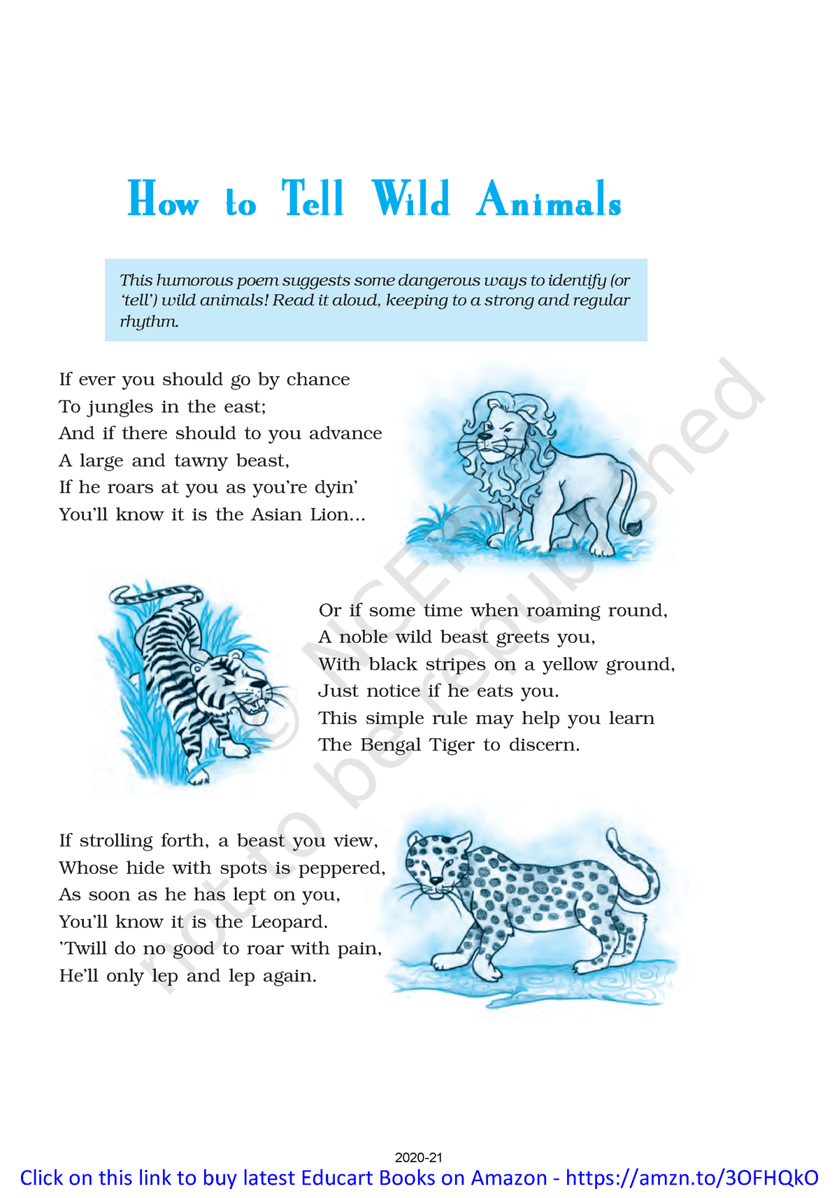 Poem 4 How to Tell Wild Animals - HoHoHoHoHow to Tw to Tw to Tw to Tw to  Tell Well Well Well Wild - Studocu