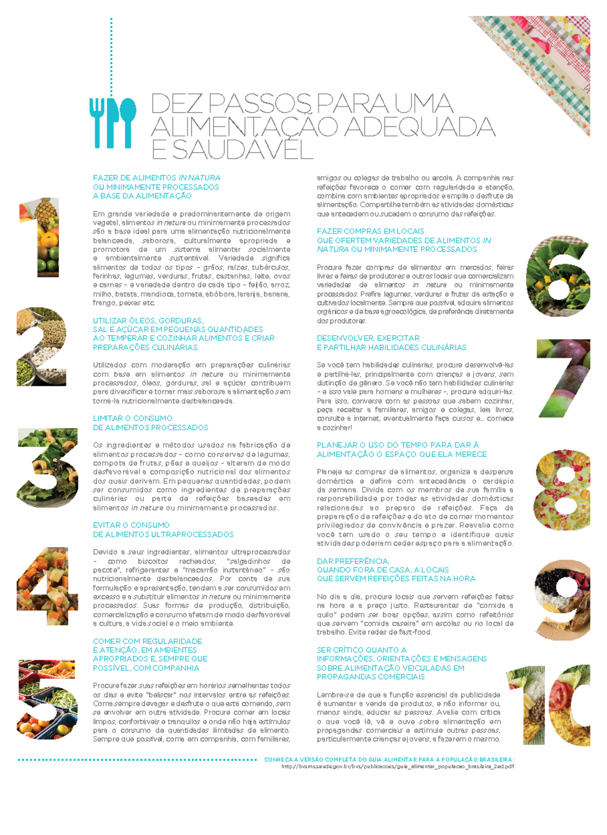 10 Passos Alimentação Saudável Dez Passos Para Uma Alimentação