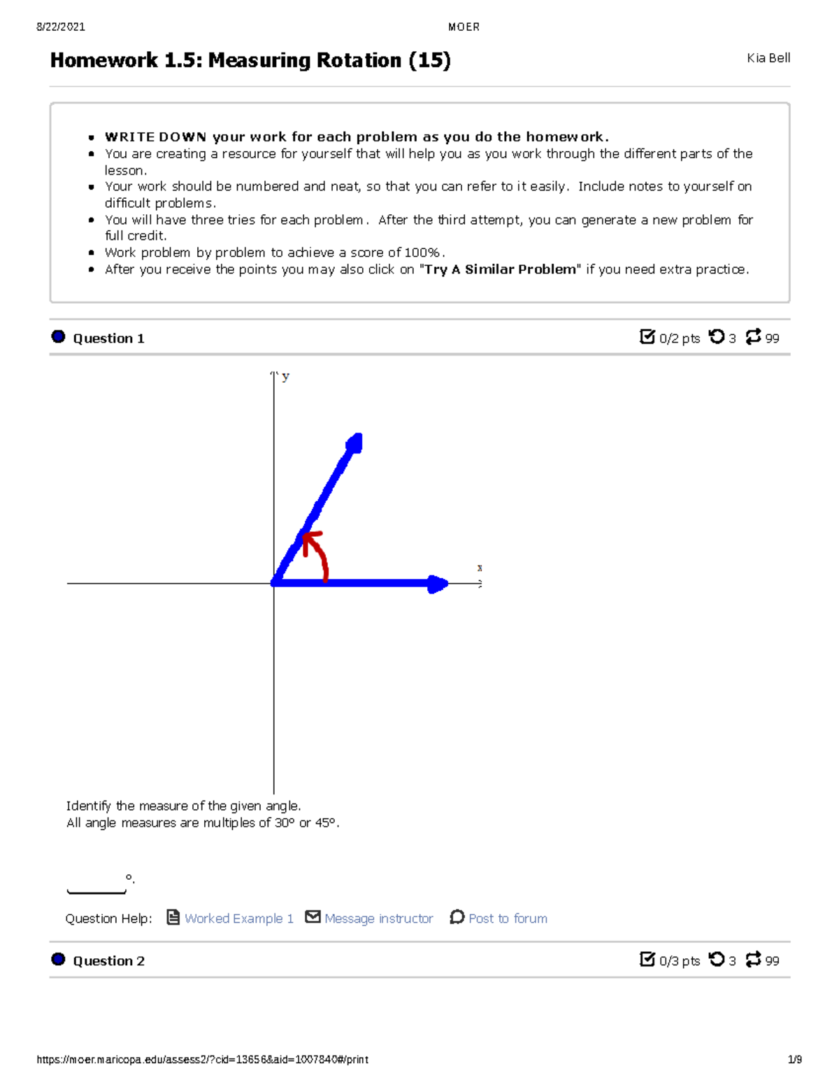 Homework 1.5 - Help - Homework 1: Measuring Rotation (15) Kia Bell ...