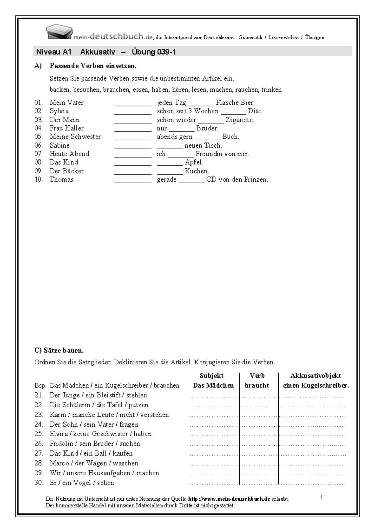 Mein Deutschbuch De Das Internetportal Zum Deutschlernen Asincrónica 3 - , das Internetportal zum Deutschlernen. Grammatik