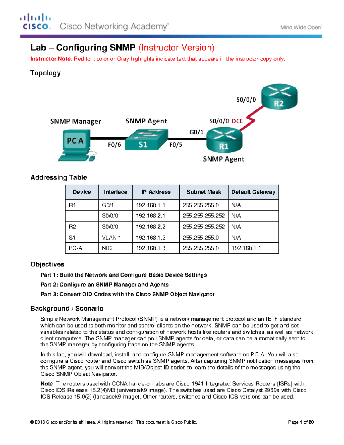 8.2.2.4 Lab - Configuring SNMP - ILM - Lab – Configuring SNMP ...