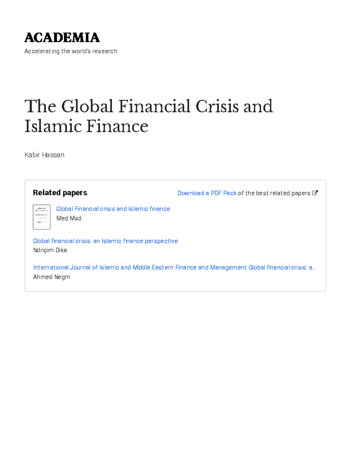 global financial crisis phd thesis