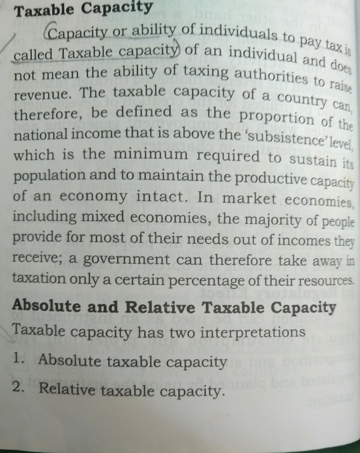 Taxable Capacity -factors Determining Taxable Capacity - B.COM Taxaton ...