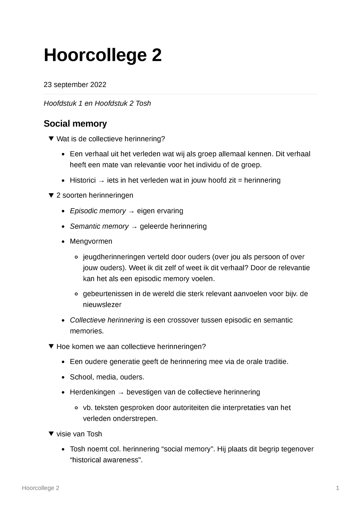 Hoorcollege 2 College 2 Hoorcollege 2 1 Hoorcollege 2 23 September 2022 Hoofdstuk 1 En 0967