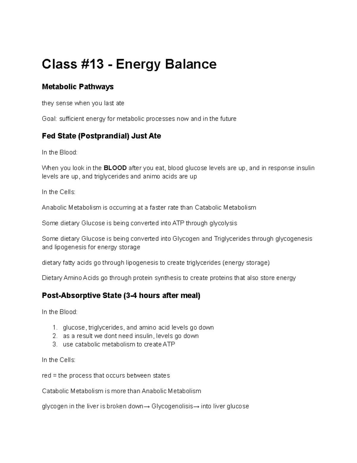 Nutrition And Health Chapter 9 - Class #13 - Energy Balance Metabolic ...