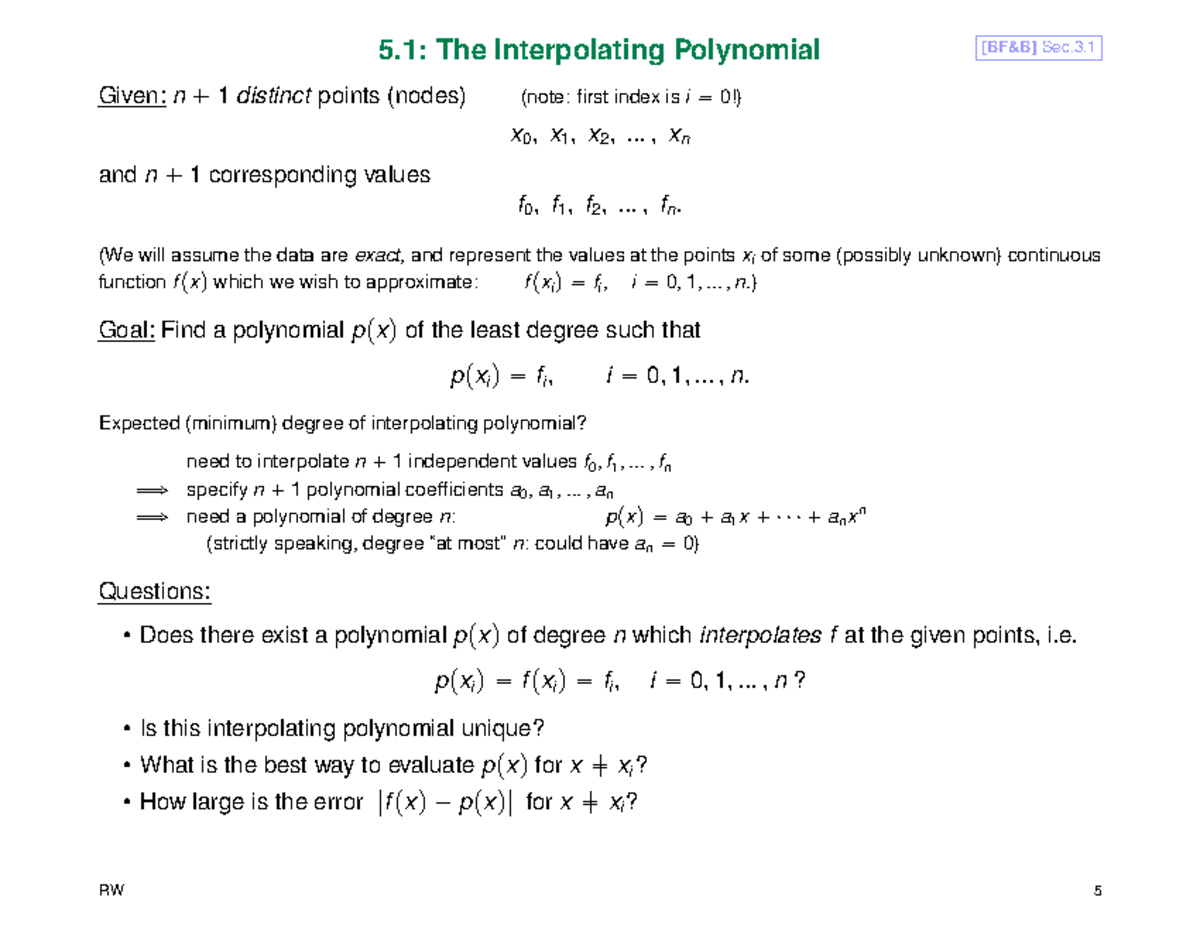 Lec30 Lagrange polynomial and Taylor series - 5: The Interpolating ...