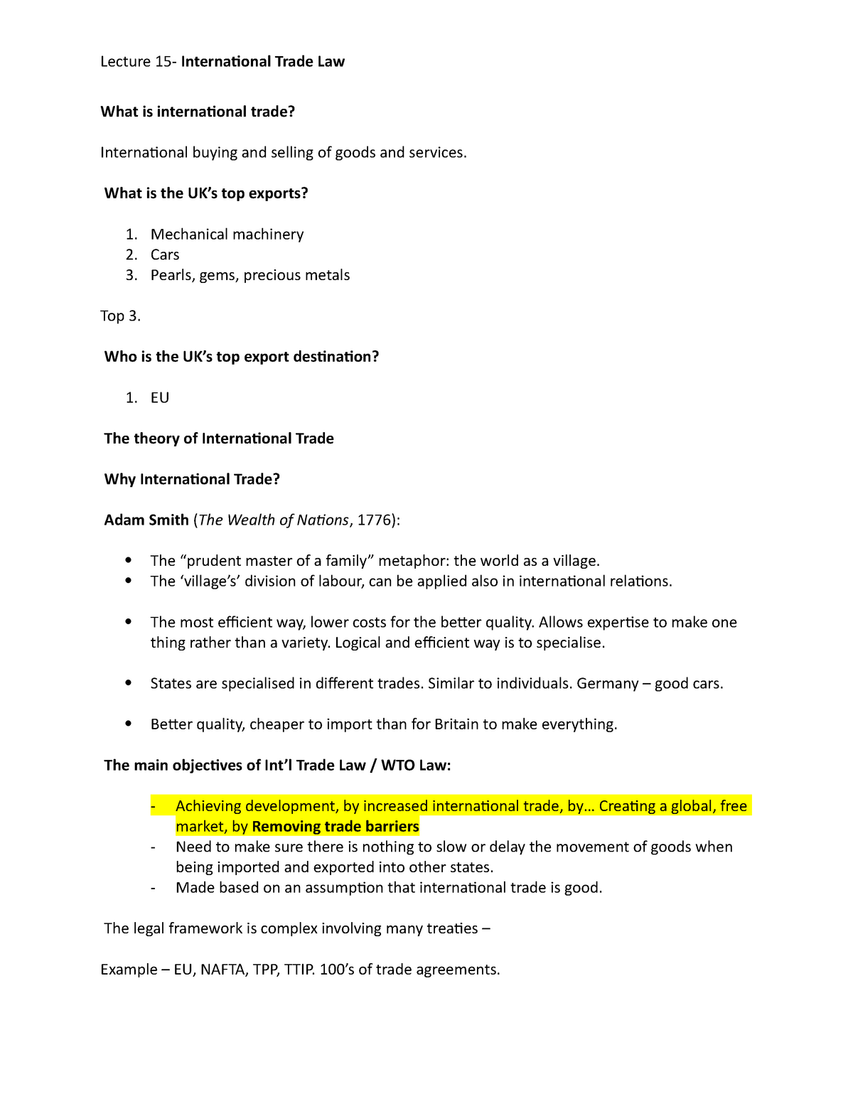 international trade law topics for research paper