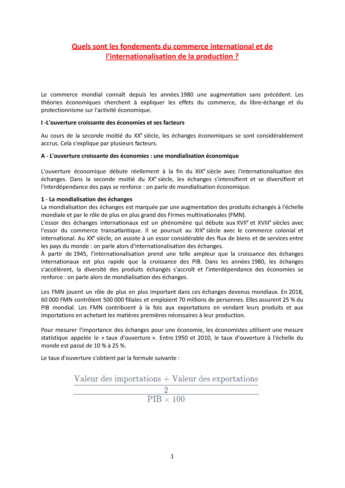 Quels Sont Les Fondements Du Commerce International Et De L Quels Sont Les Fondements Du 4473