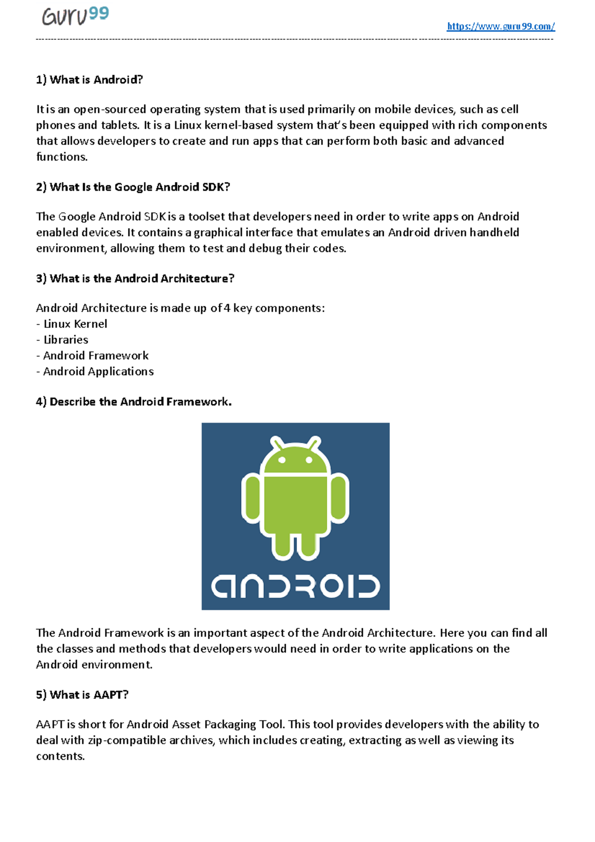 Android-interview-questions - What Is Android? It Is An Open-sourced ...