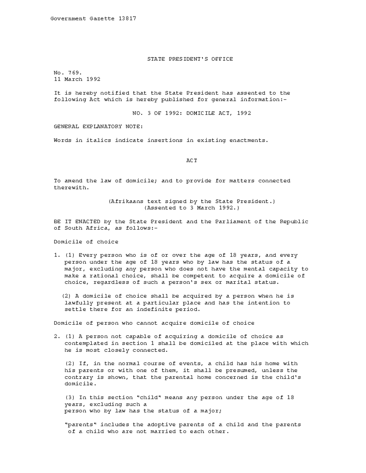 Domicile Act 10 of 10 - StuDocu Domicile Act 10 of 10 - StuDocu