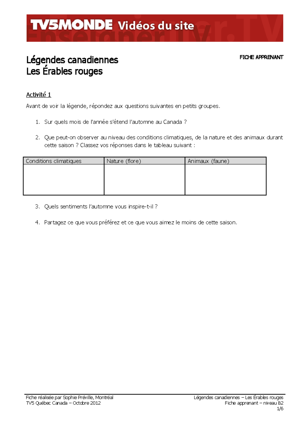 Legendescanadiennes-erablesrouges appr b2 - Légendes canadiennes Les ...
