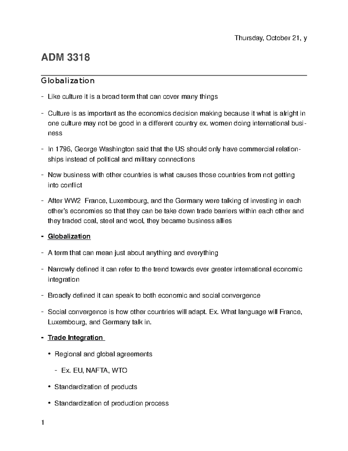 Globalization (jan 18) - international bussiness - ADM 3318 - uOttawa ...