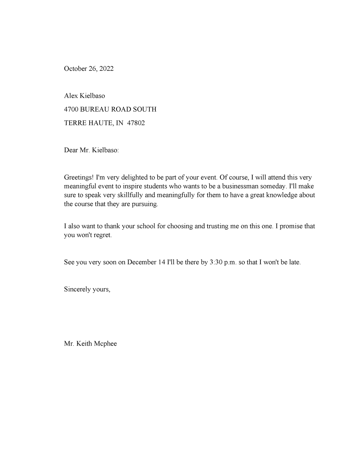 Group 4 Letter 16 Reply - QHVYW - October 26, 2022 Alex Kielbaso 4700 ...