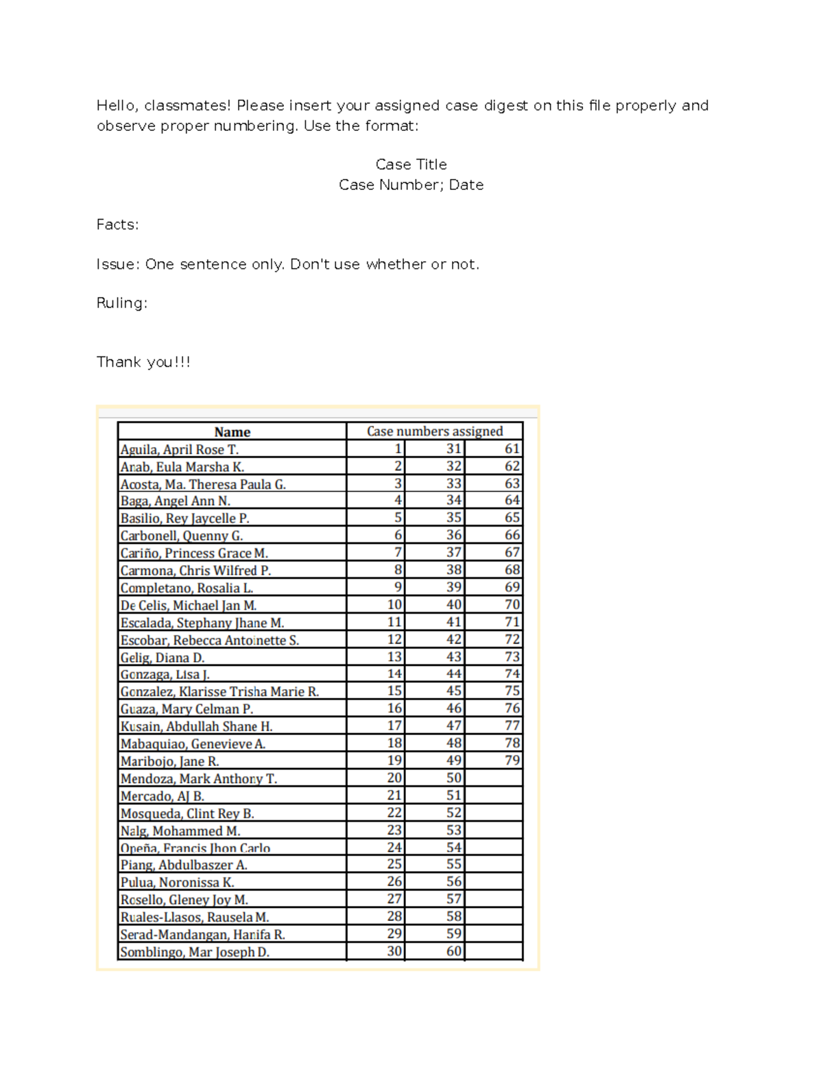 PALE CASE Digest - Hello, classmates! Please insert your assigned case ...