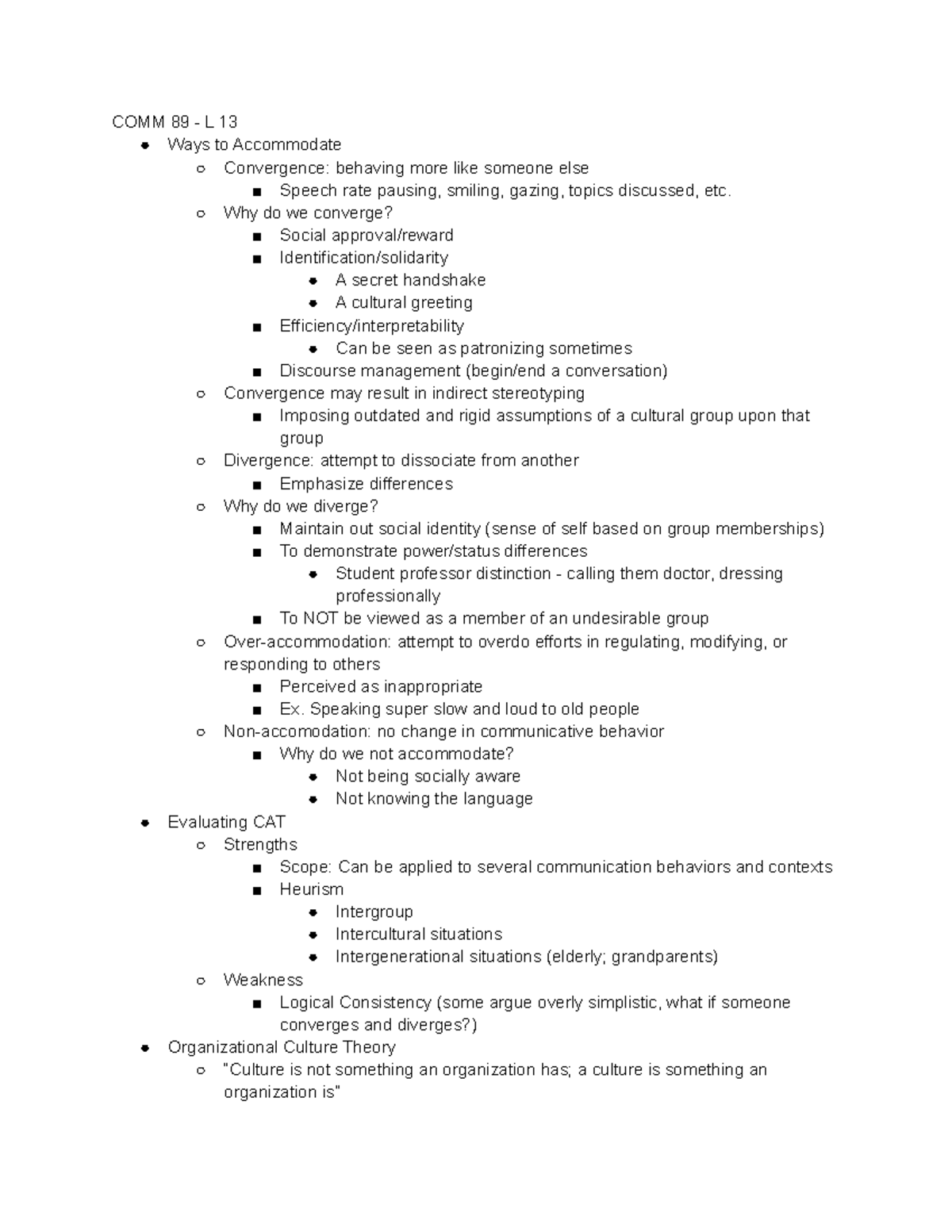 COMM 89 - L 13 - Professor Morola - COMM 89 - L 13 Ways to Accommodate ...
