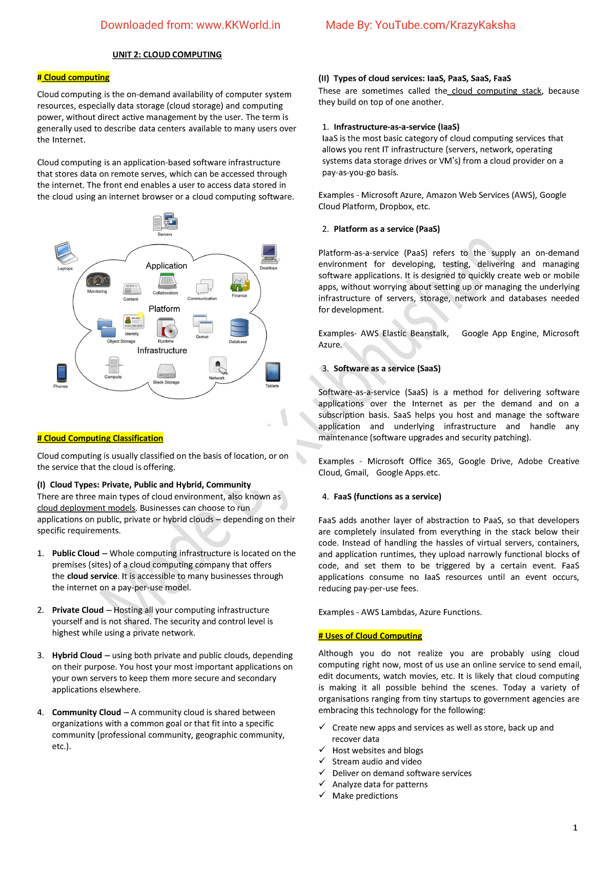 Cloud Computing Notes B Tech AKTU By Krazy Kreation (Kulbhushan) - UNIT ...