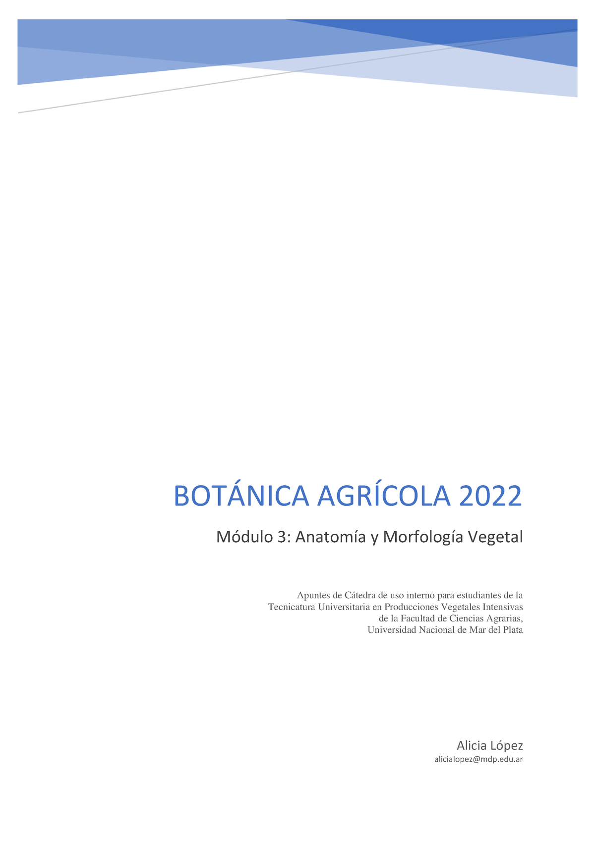 Botanica Agricola Tupvi Módulo 3 Anatomía Y Morfología Vegetal Bot¡nica AgrÕcola 2022 4756