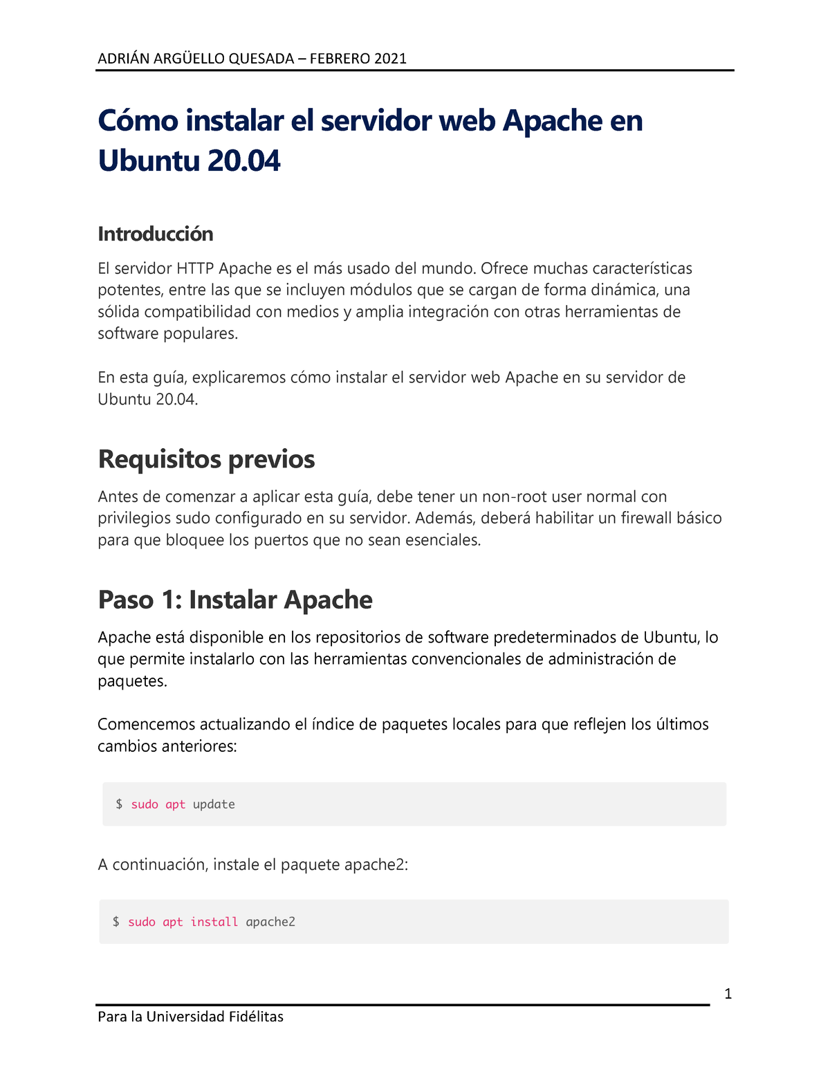 Cómo Instalar El Servidor Web Apache En Ubuntu 20 - Introducción El ...