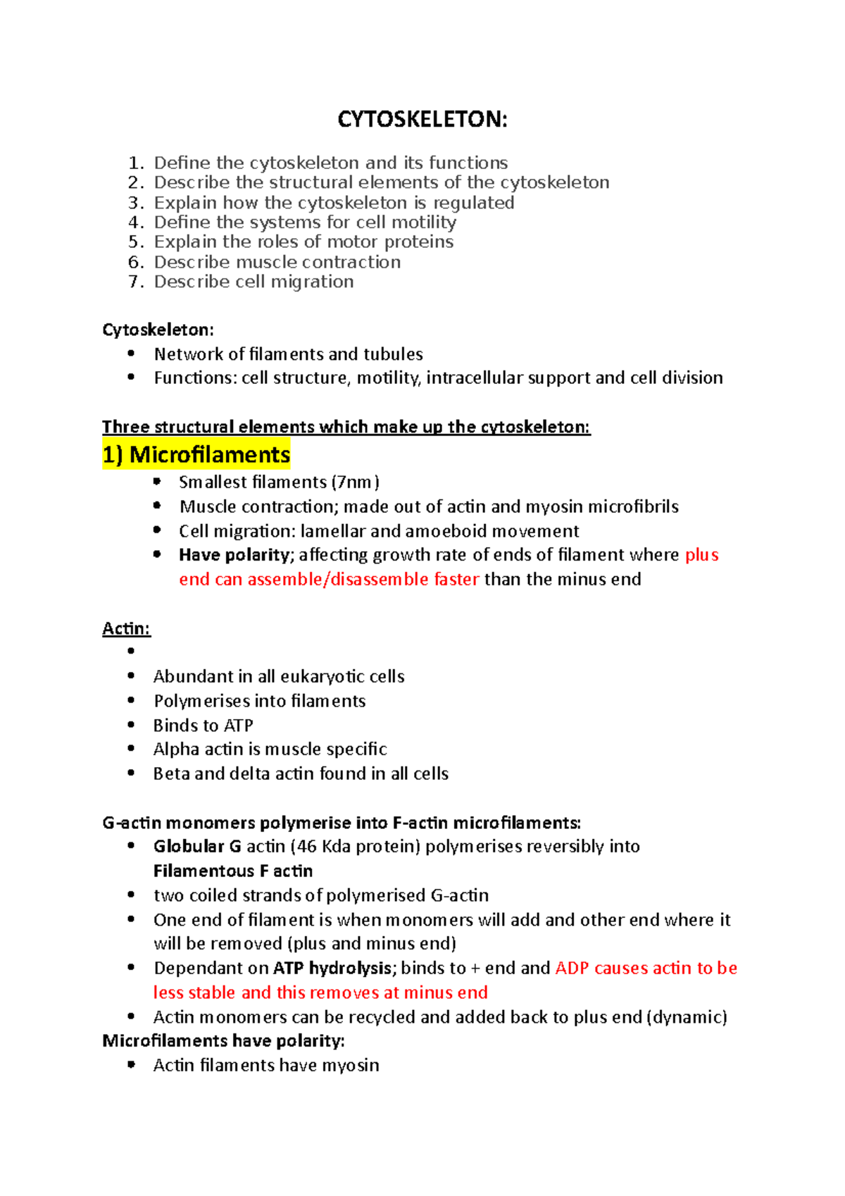 The Cytoskeleton Quizlet - 8th741z