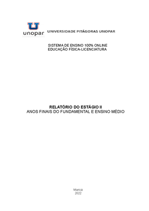 Atividade 2 - BEDU - Estágio Supervisionado II - Atividade de Estudo 2 ...