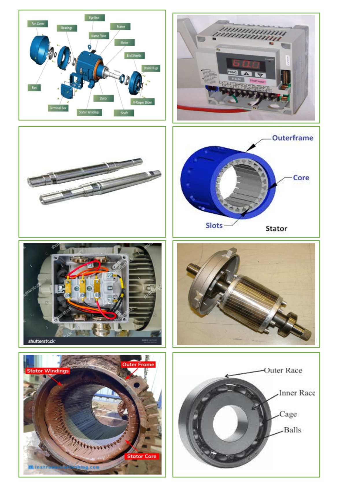 ACMD Sheet 2 Eye Bolt Fan Cover Bearings Frame Name Plate Rotor End