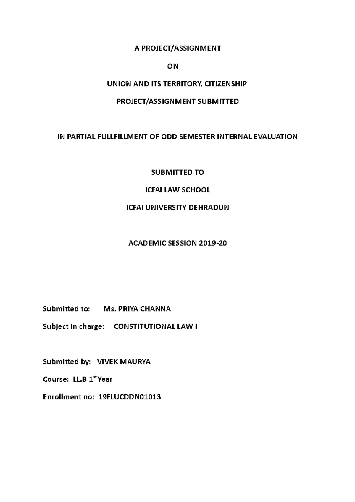 A Project const 1 Establishment of election, power and functions of