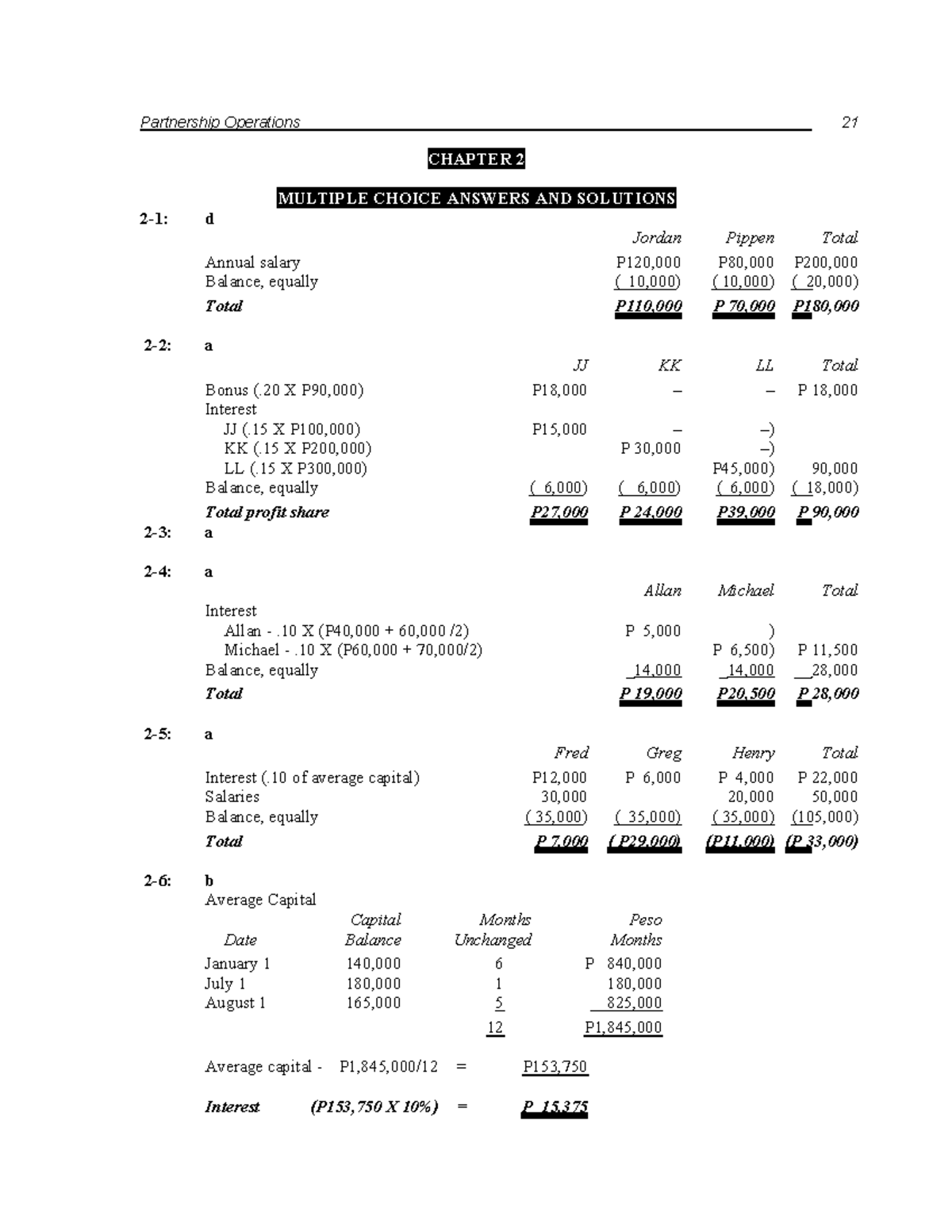 Chapter-2 - Chapter 2 - Partnership Operations 21 CHAPTER 2 MULTIPLE ...