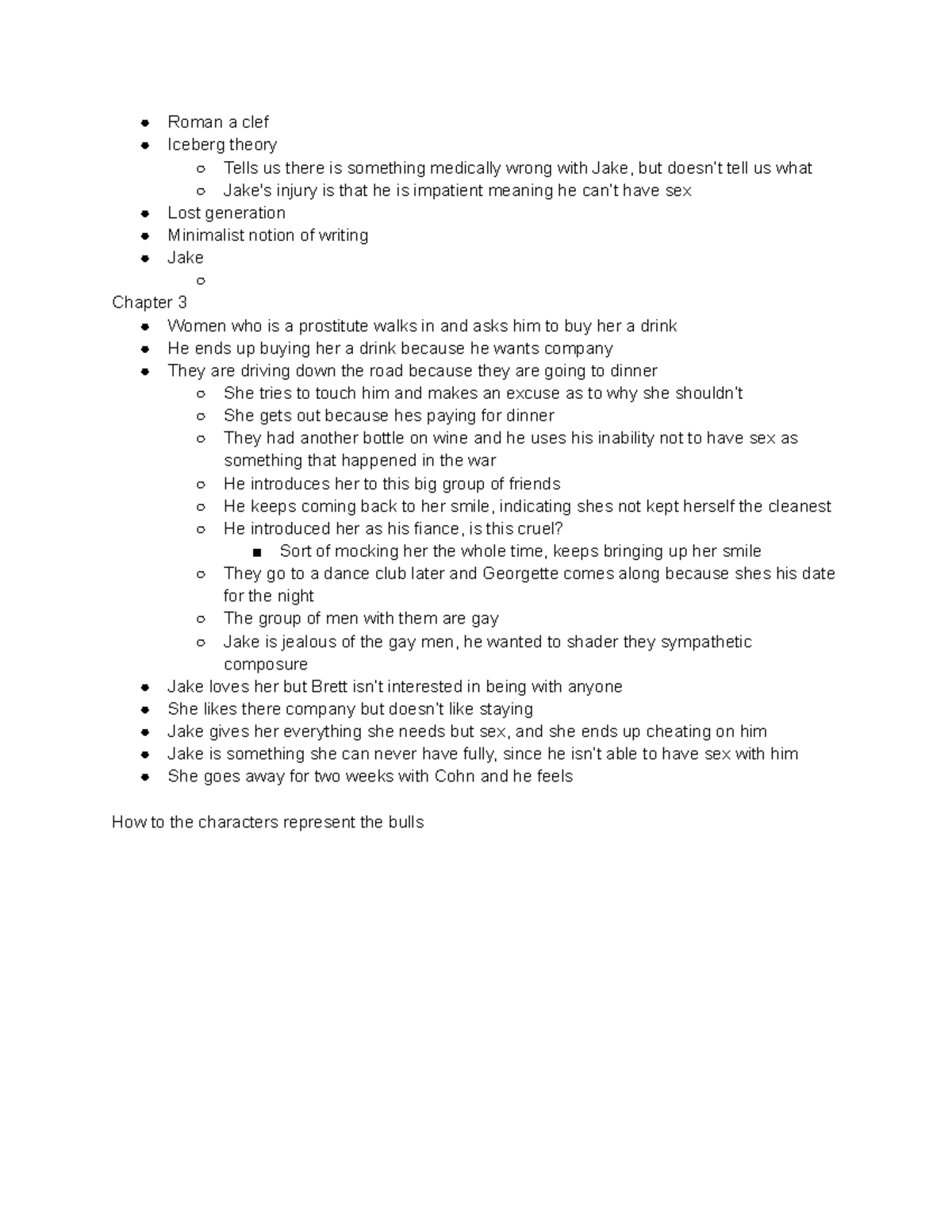 The Sun Also Rises In Class Notes Roman a clef Iceberg theory Tells us there is something